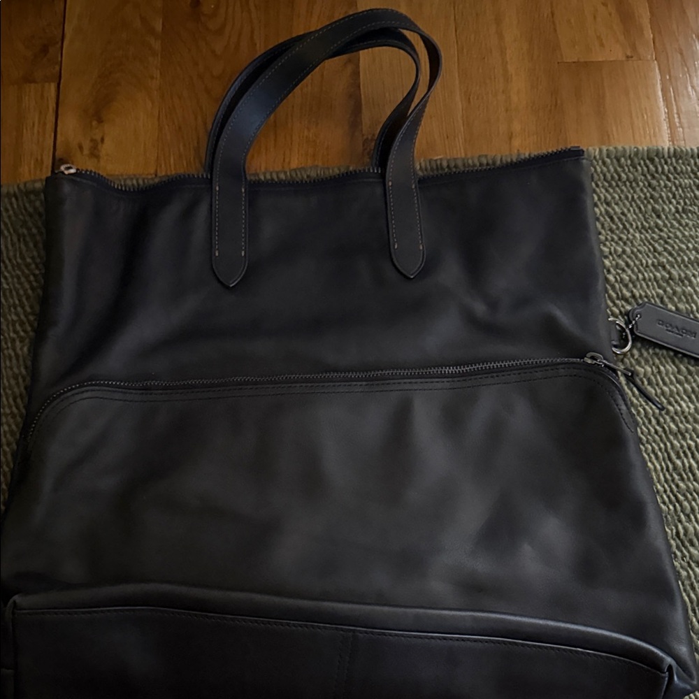Coach Elegant Black Leather Men's Bag Coach